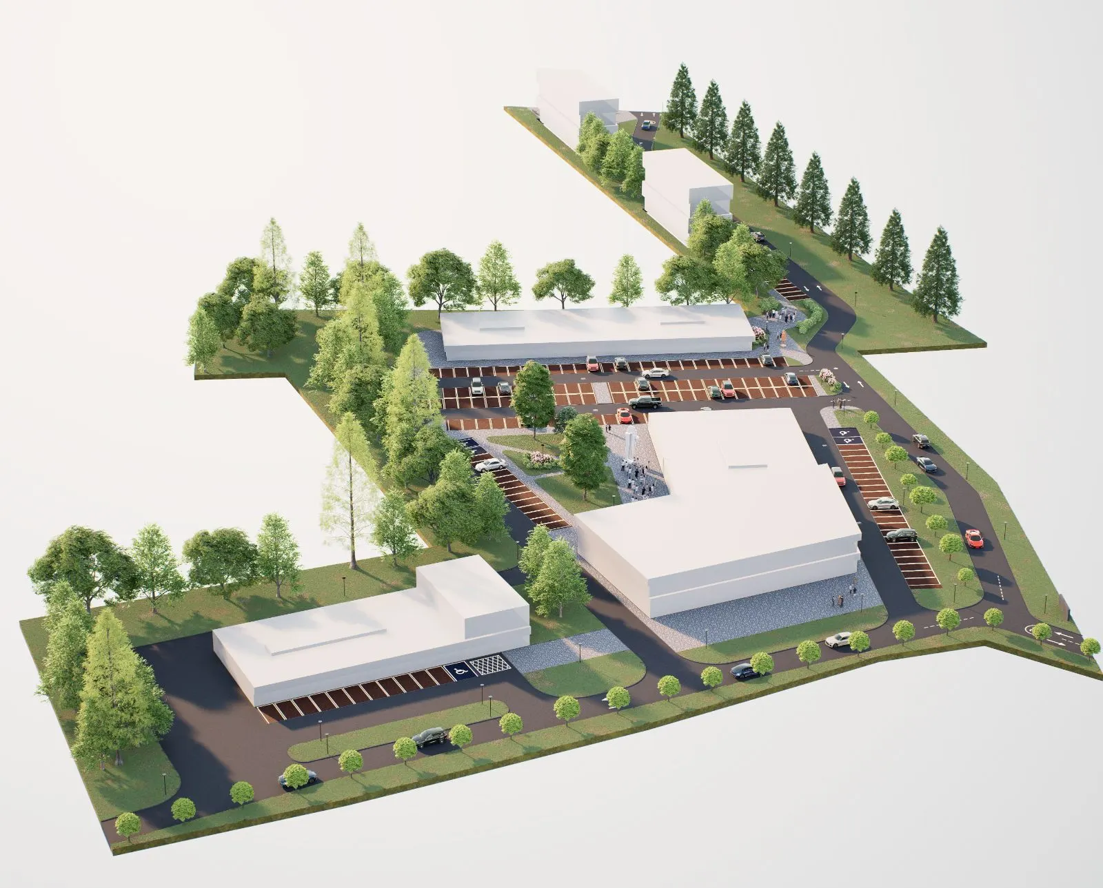 Masterplan zabudowy usługowej — widok 3